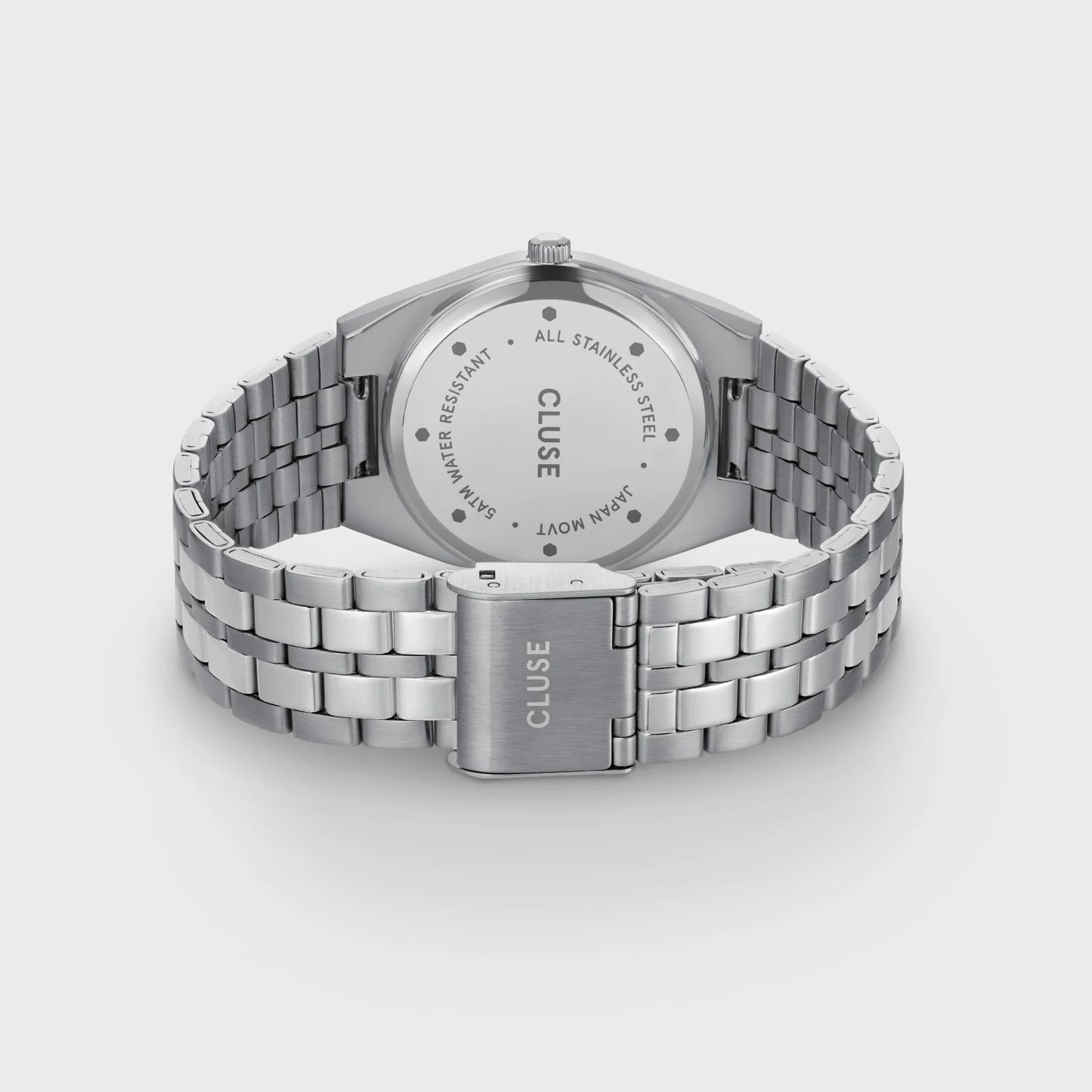 Retro 70's Watch Steel, Sage Green, Silver Colour