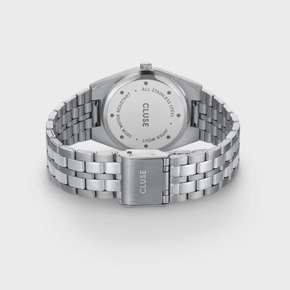 Retro 70's Watch Steel, Sage Green, Silver Colour