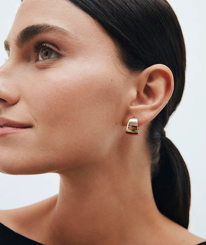 Pendientes semiluna ancho Desiré