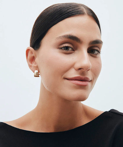 Pendientes semiluna ancho Desiré