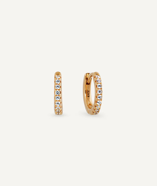 Pendientes de aro Ángels 2 mm con circonitas