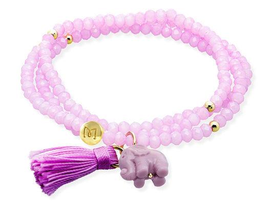 PULSERA ZEN  LILA ELEFANTE