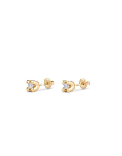 Unode50 Pendientes circonita blanca dorado