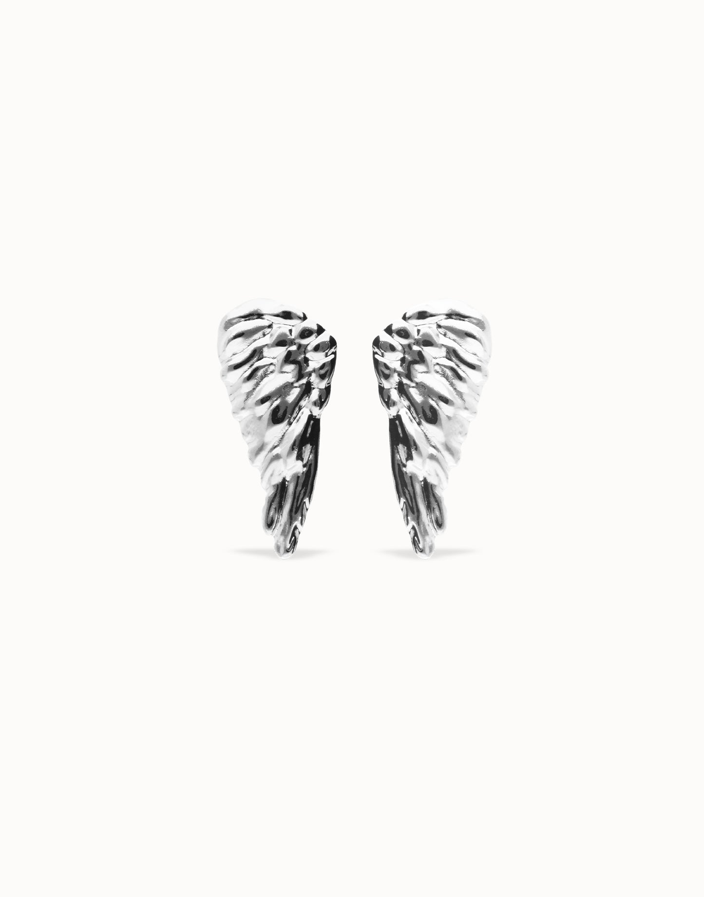 Unode50 Pendientes bañados en plata de ley con forma de alas