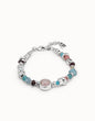 Unode50 Pulsera bañada en plata de ley con piedras y cristales