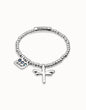 Unode50 Pulsera elástica bañada en plata de ley con mensaje Salud