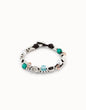 Unode50 Pulsera de cuero  y cristales artesales