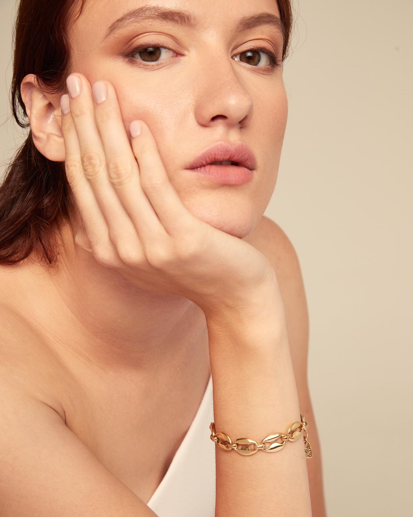 Unode50 Pulsera Eslabón Dorada
