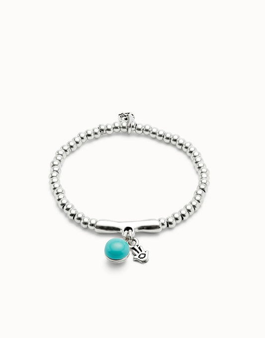 Unode50 Pulsera con cristal de murano y mano de fátima