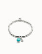 Unode50 Pulsera con cristal de murano y mano de fátima
