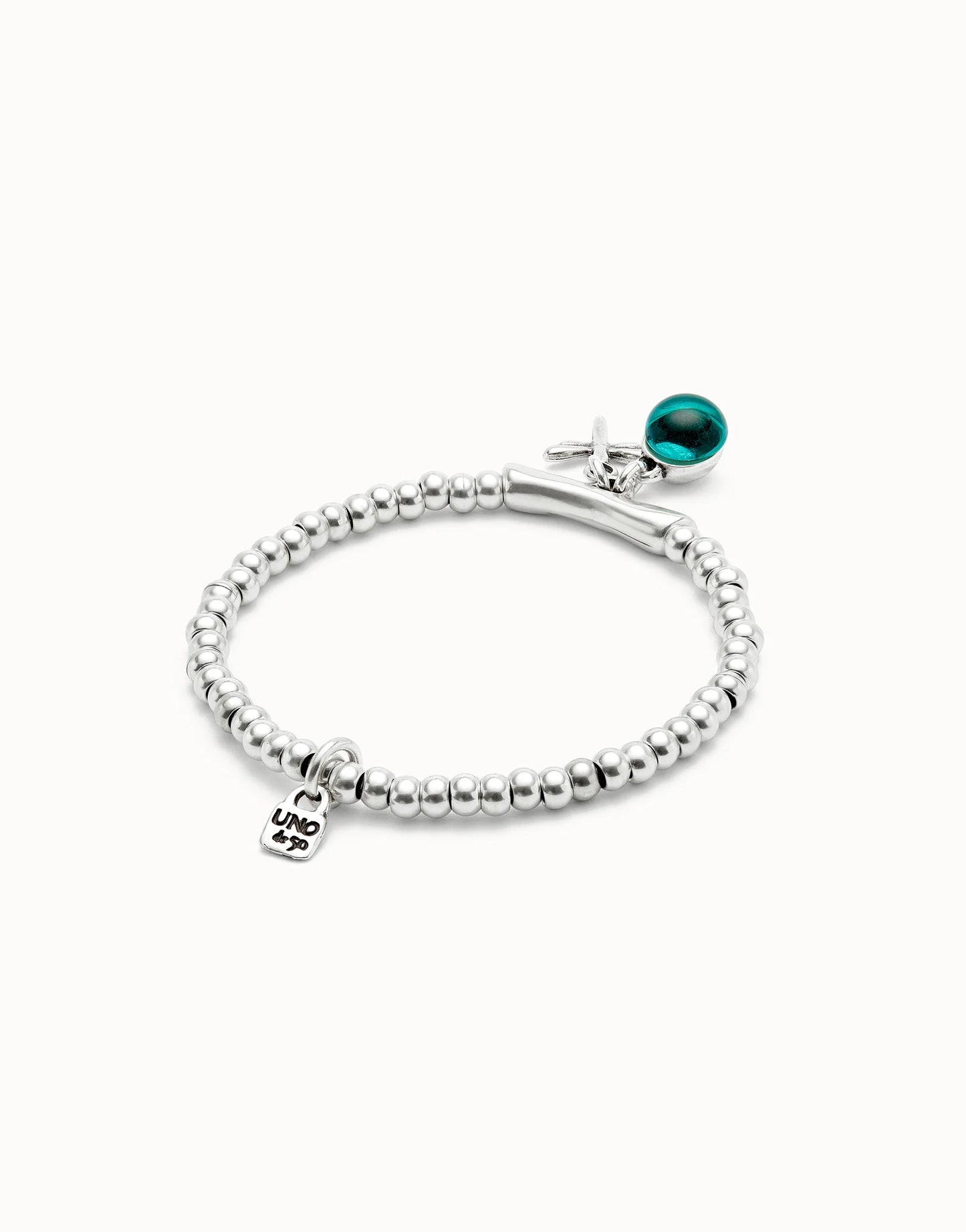 Unode50 Pulsera bañada en plata de ley con cristal de Murano y libélula