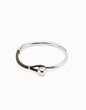 Unode50 Pulsera semirígida con cuero de color marrón