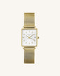 Rosefield Reloj The Boxy XS Blanco Sunray Dorado