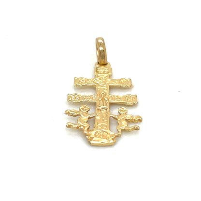 Colgante cruz caravaca oro