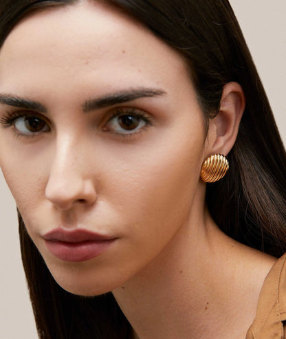 Pendientes chapado en oro