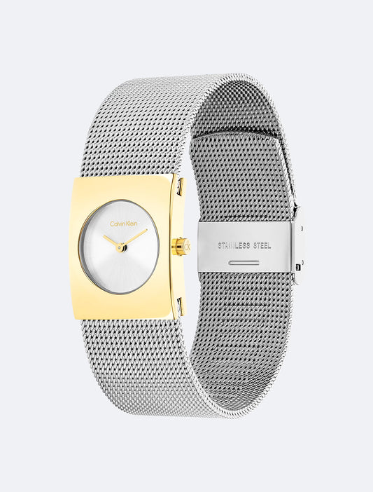 Reloj de pulsera de acero de dos tonos