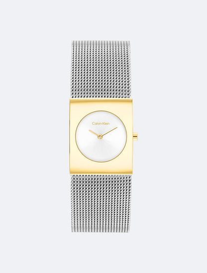 Reloj de pulsera de acero de dos tonos