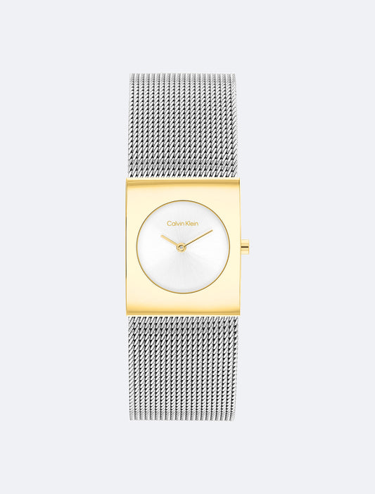 Reloj de pulsera de acero de dos tonos