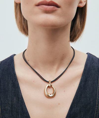 Colgante oval volumen textura Dual