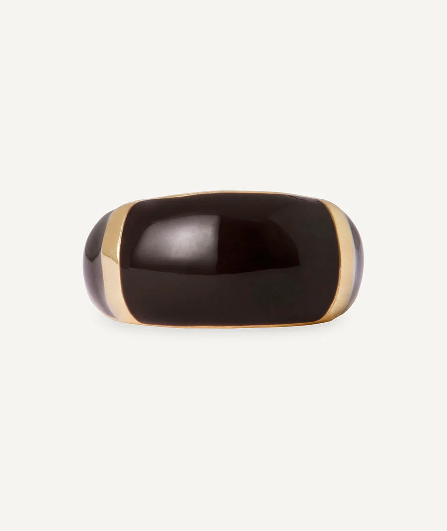 Anillo pinkie Intervalo con Esmaltes marrón