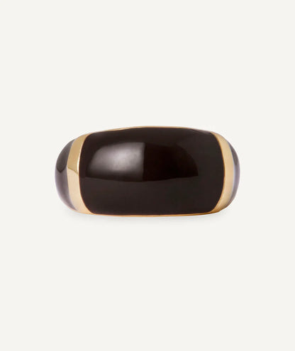 Anillo pinkie Intervalo con Esmaltes marrón