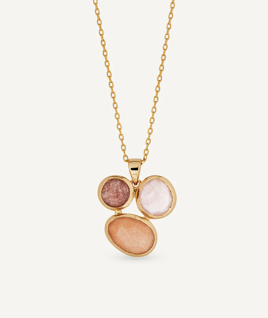 Colgante Peach con piedras naturales