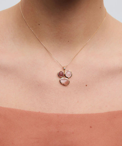 Colgante Peach con piedras naturales