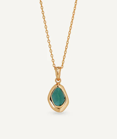 Collar oval Flora con piedras naturales