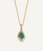 Collar oval Flora con piedras naturales