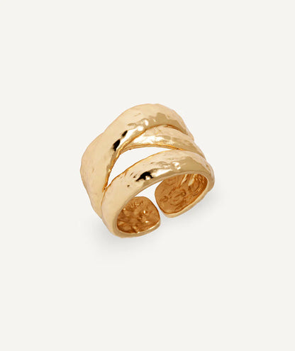 Anillo tiras cruzado Raice