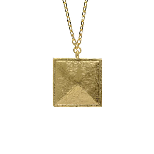 Collar corto cuadrado Good Morning en DORADO