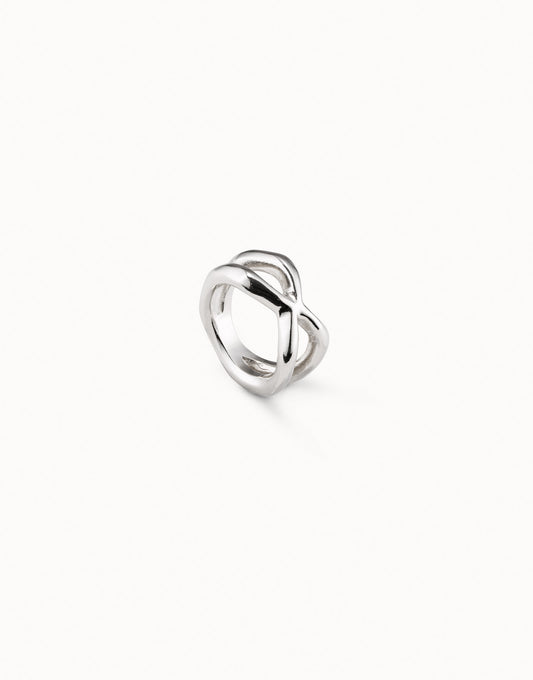 Unode50 Anillo Crossed plata