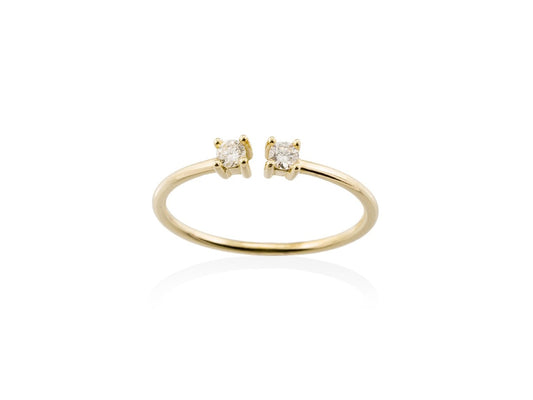 Anillo en Oro 18Kt. y diamantes