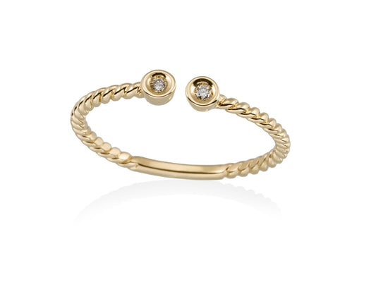 Anillo en Oro 18Kt. y diamantes