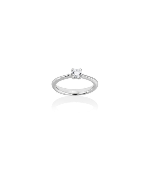 Anillo en Oro blanco 18Kt y diamantes