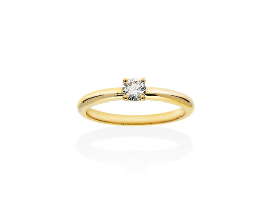 Anillo en Oro 18Kt. y diamantes