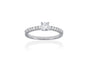 Anillo en Oro blanco 18Kt y diamante