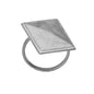Anillo ajustable cuadrado Good Morning en Plata
