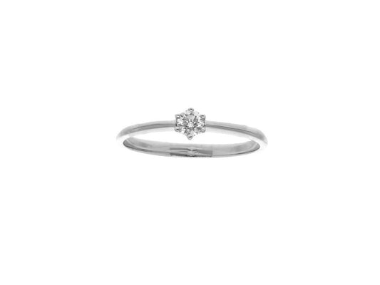 Anillo en Oro blanco 18Kt y diamantes