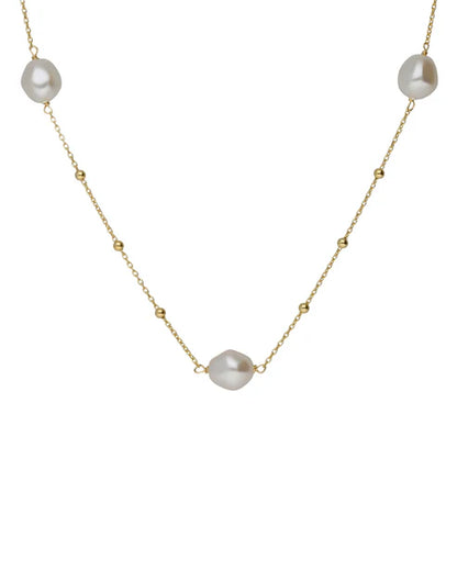 Collar largo 65cm Sera con perla barroca en Plata
