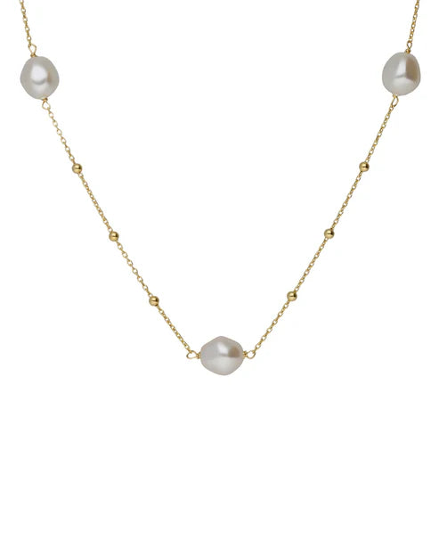 Collar largo 65cm Sera con perla barroca en Plata