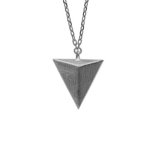Collar corto triángulo Good Morning en PLATA