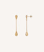 Pendientes Drop largo gota chapado en oro