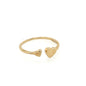 Anillo oro Corazones abierto