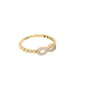 Anillo oro infinito con circonitas