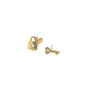 Pendientes oro candado-llave