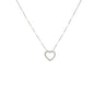 Colgante oro blanco con corazón brillantes