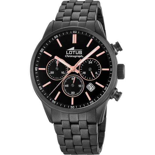 RELOJ DE HOMBRE CHRONO CON ESFERA NEGRA