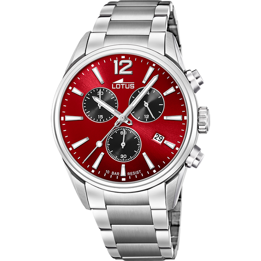 RELOJ DE HOMBRE CHRONO CON ESFERA ROJA