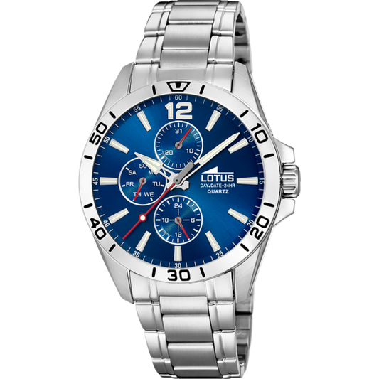 RELOJ DE HOMBRE MULTIFUNCTION CON ESFERA AZUL